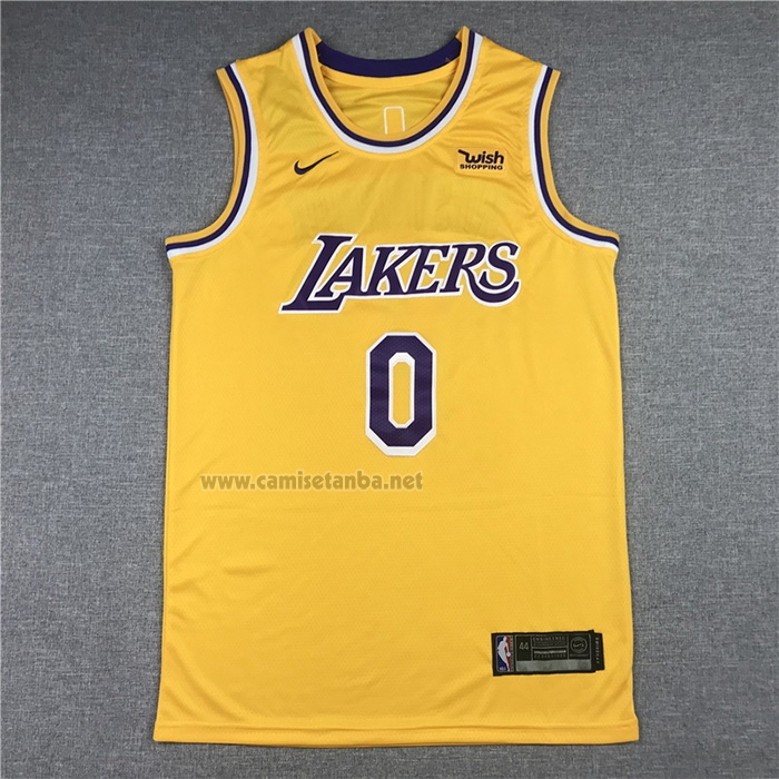 Camiseta Los Angeles Lakers Russell Westbrook #0 Icon 2020 Amarillo